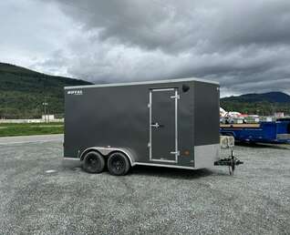 Thumbnail Photo of 2026 Royal Cargo 7X14 V Nose 7700LB GVW BARN DOORS Charcoal Grey Enclosed Cargo Trailer Extra Tall