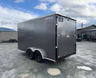 Thumbnail Photo of 2026 Royal 7.5X14 Cargo / Enclosed Trailer RAMP DOOR EXTRA HEIGHT 7700LB GVW Charcoal Grey (GSR)