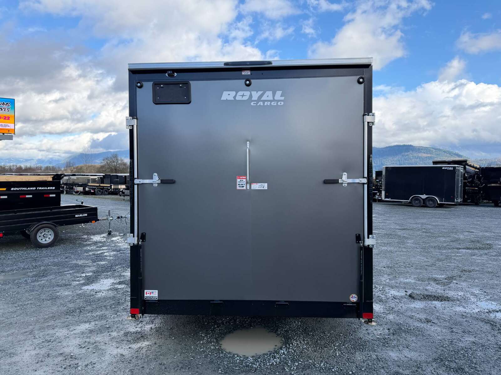 Photo of 2026 Royal 7.5X16 V-NOSE RAMP DOOR EXTRA HEIGHT Cargo / Enclosed Trailer Pewter w/ Blackout Package 7700lb GVW (GSR)