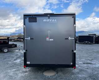 Thumbnail Photo of 2026 Royal 7.5X16 V-NOSE RAMP DOOR EXTRA HEIGHT Cargo / Enclosed Trailer Pewter w/ Blackout Package 7700lb GVW (GSR)
