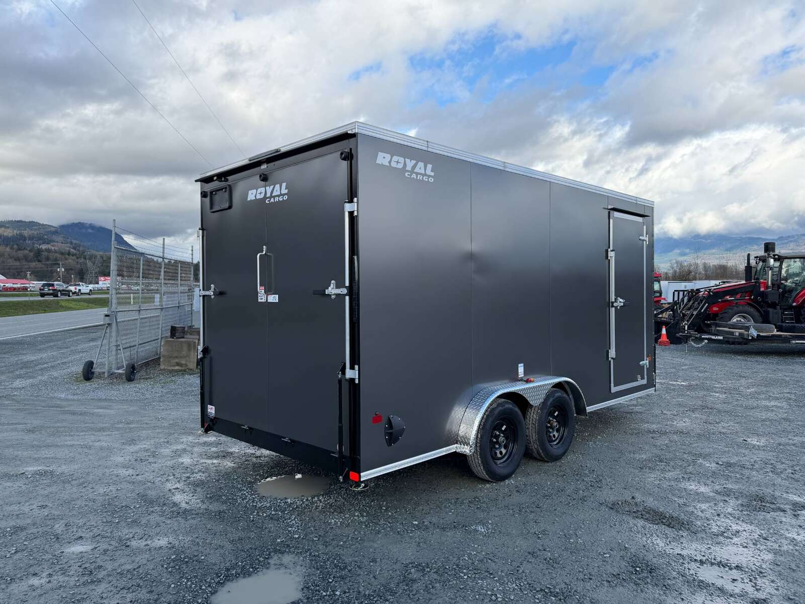 Photo of 2026 Royal 7.5X16 V-NOSE RAMP DOOR EXTRA HEIGHT Cargo / Enclosed Trailer Pewter w/ Blackout Package 7700lb GVW (GSR)