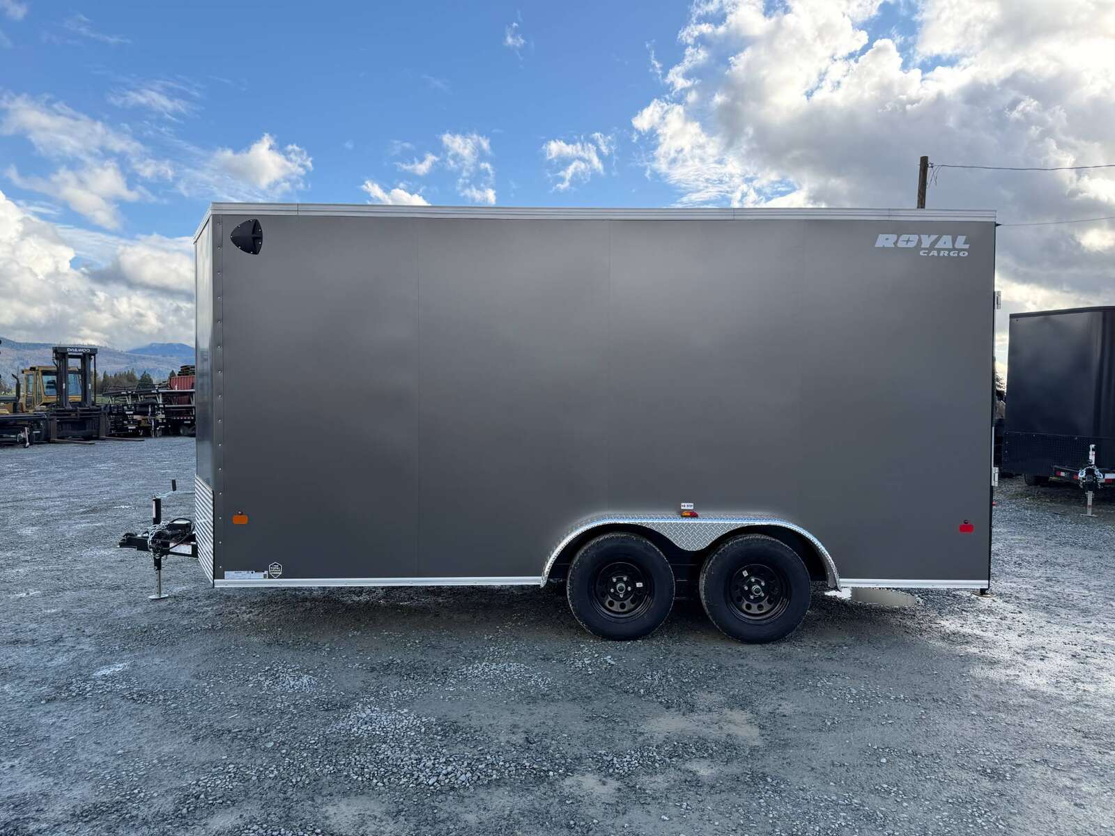 Photo of 2026 Royal 7.5X16 V-NOSE RAMP DOOR EXTRA HEIGHT Cargo / Enclosed Trailer Pewter w/ Blackout Package 7700lb GVW (GSR)