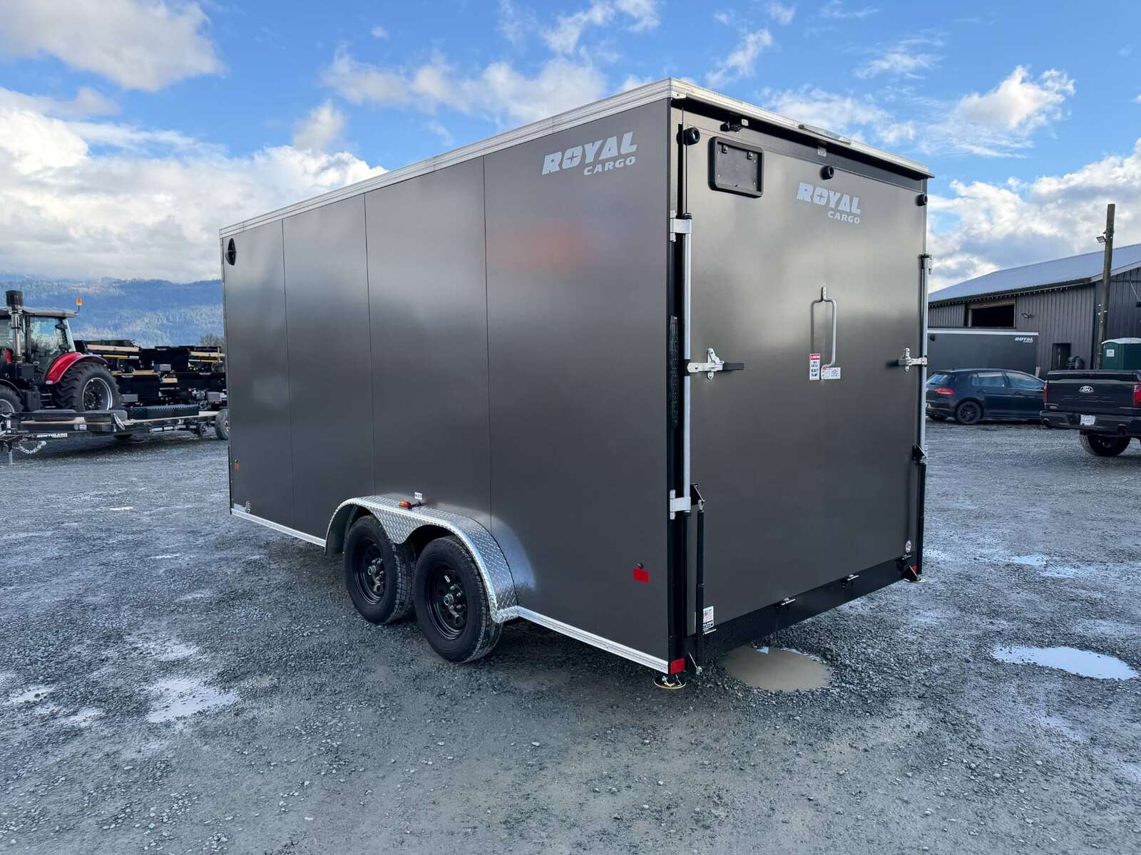 Photo of 2026 Royal 7.5X16 V-NOSE RAMP DOOR EXTRA HEIGHT Cargo / Enclosed Trailer Pewter w/ Blackout Package 7700lb GVW (GSR)
