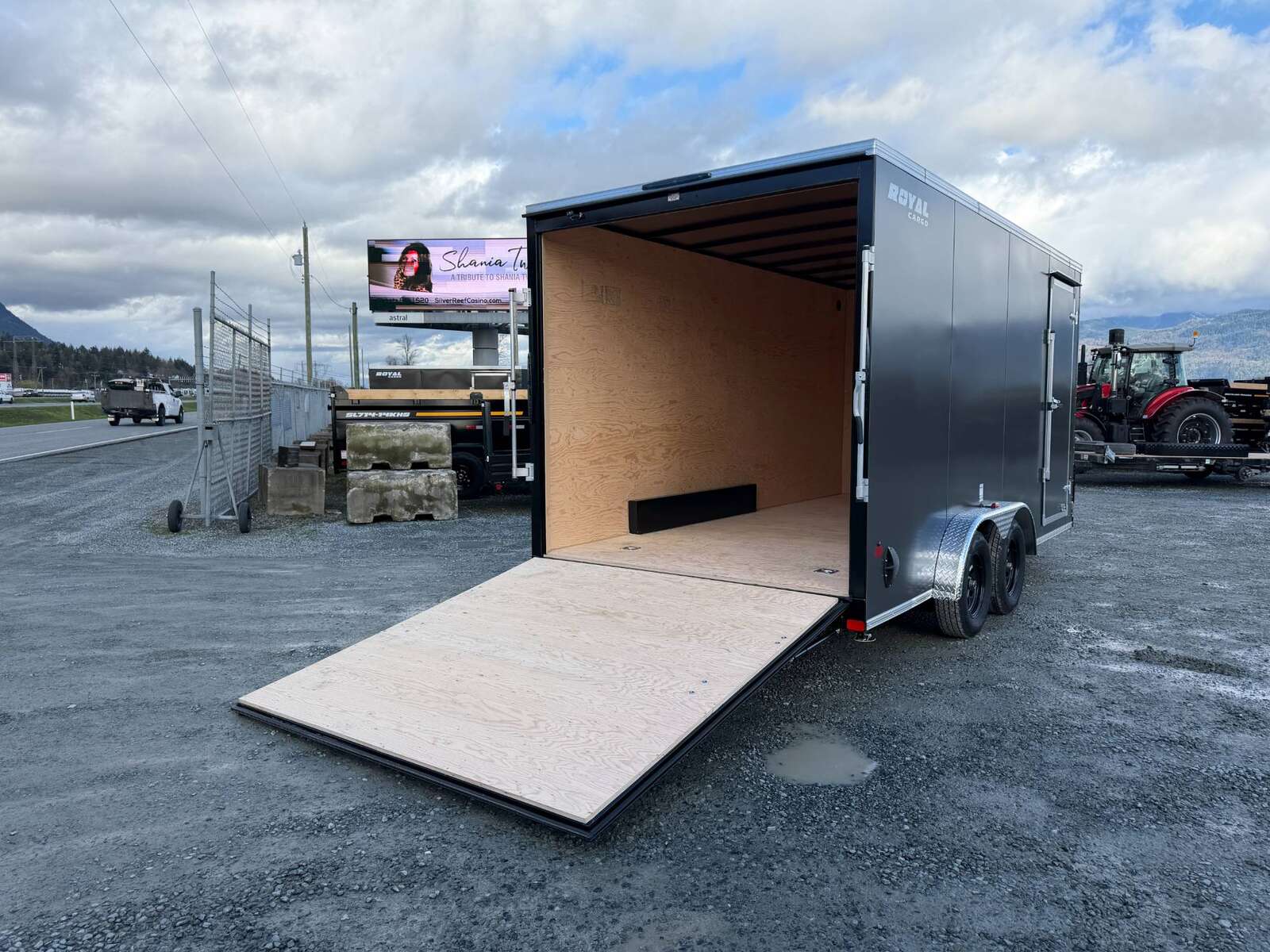 Photo of 2026 Royal 7.5X16 V-NOSE RAMP DOOR EXTRA HEIGHT Cargo / Enclosed Trailer Pewter w/ Blackout Package 7700lb GVW (GSR)