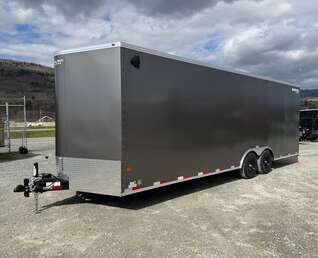 Thumbnail Photo of **SCRATCH SALE** 2026 Royal Cargo 8.5x24 V Nose Car Hauler Cargo / Enclosed Trailer 11,400lb GVW Charcoal Grey Ramp Door Extra Height (GSR)