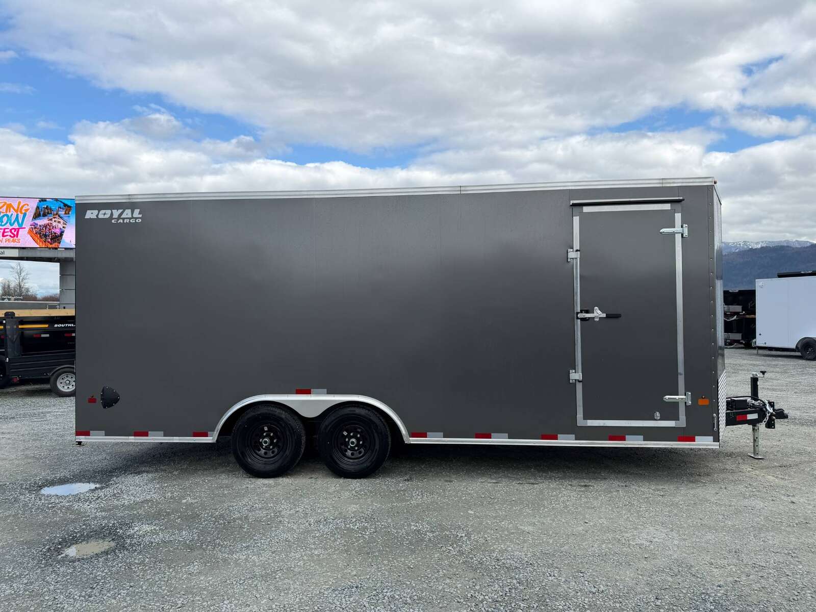 Photo of 2026 Royal Cargo 8.5x20 +V Nose 11,700lb Cargo / Enclosed Trailer Car Hauler Extra Height Ramp Door Charcoal Grey (GSR)