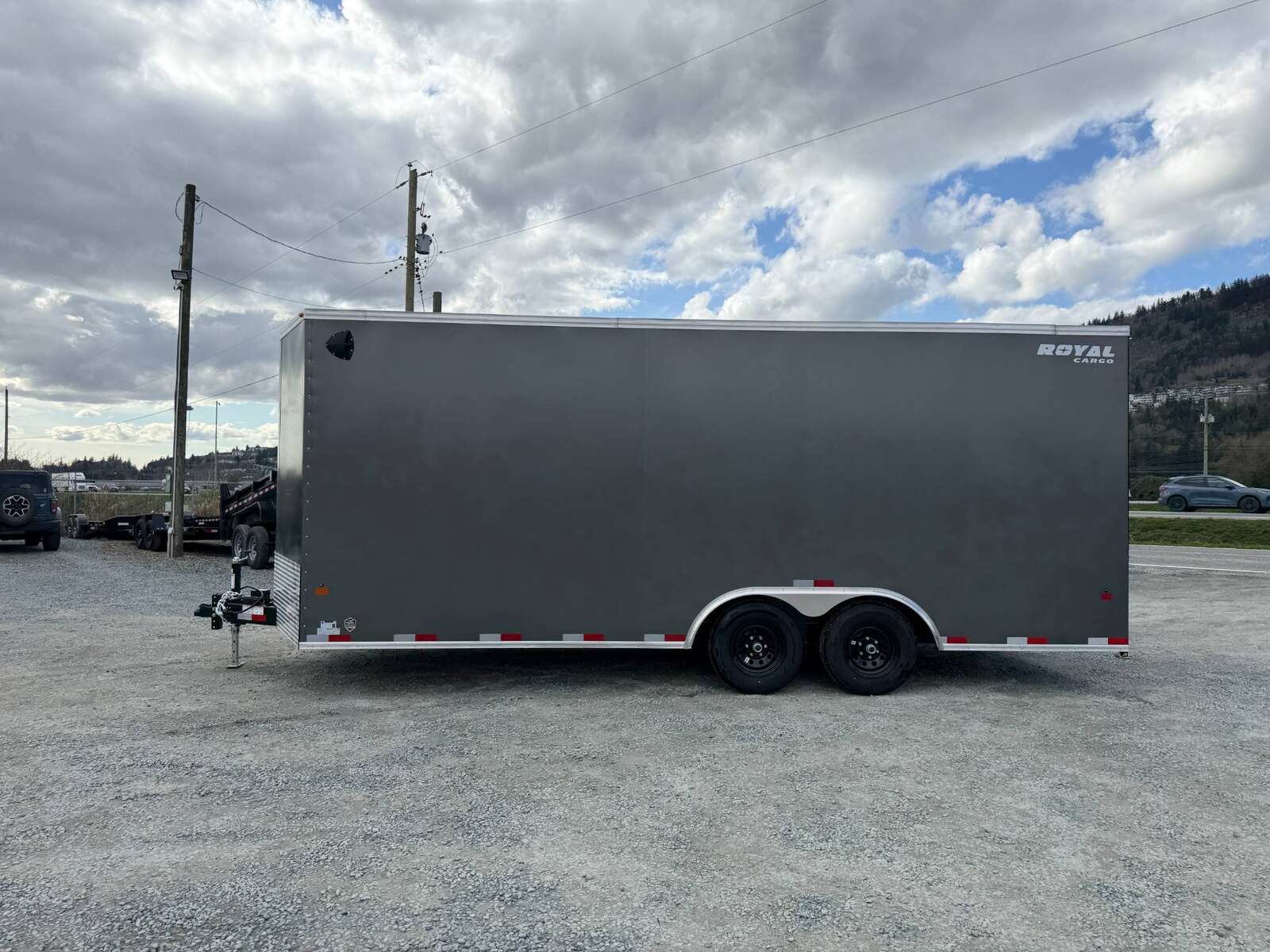 Photo of 2026 Royal Cargo 8.5x20 +V Nose 11,700lb Cargo / Enclosed Trailer Car Hauler Extra Height Ramp Door Charcoal Grey (GSR)