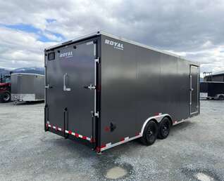 Thumbnail Photo of 2026 Royal Cargo 8.5x20 +V Nose 11,700lb Cargo / Enclosed Trailer Car Hauler Extra Height Ramp Door Charcoal Grey (GSR)