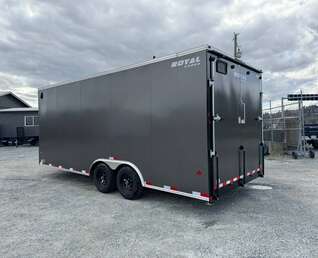 Thumbnail Photo of 2026 Royal Cargo 8.5x20 +V Nose 11,700lb Cargo / Enclosed Trailer Car Hauler Extra Height Ramp Door Charcoal Grey (GSR)