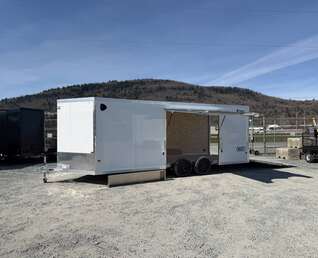Thumbnail Photo of 2026 Alcom XLT Pro 8.5x20 Car Hauler Enclosed Cargo Trailer w/ Side escape door 7000lb GVW White