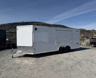 Thumbnail Photo of 2026 Alcom XLT Pro 8.5x20 Car Hauler Enclosed Cargo Trailer w/ Side escape door 7000lb GVW White