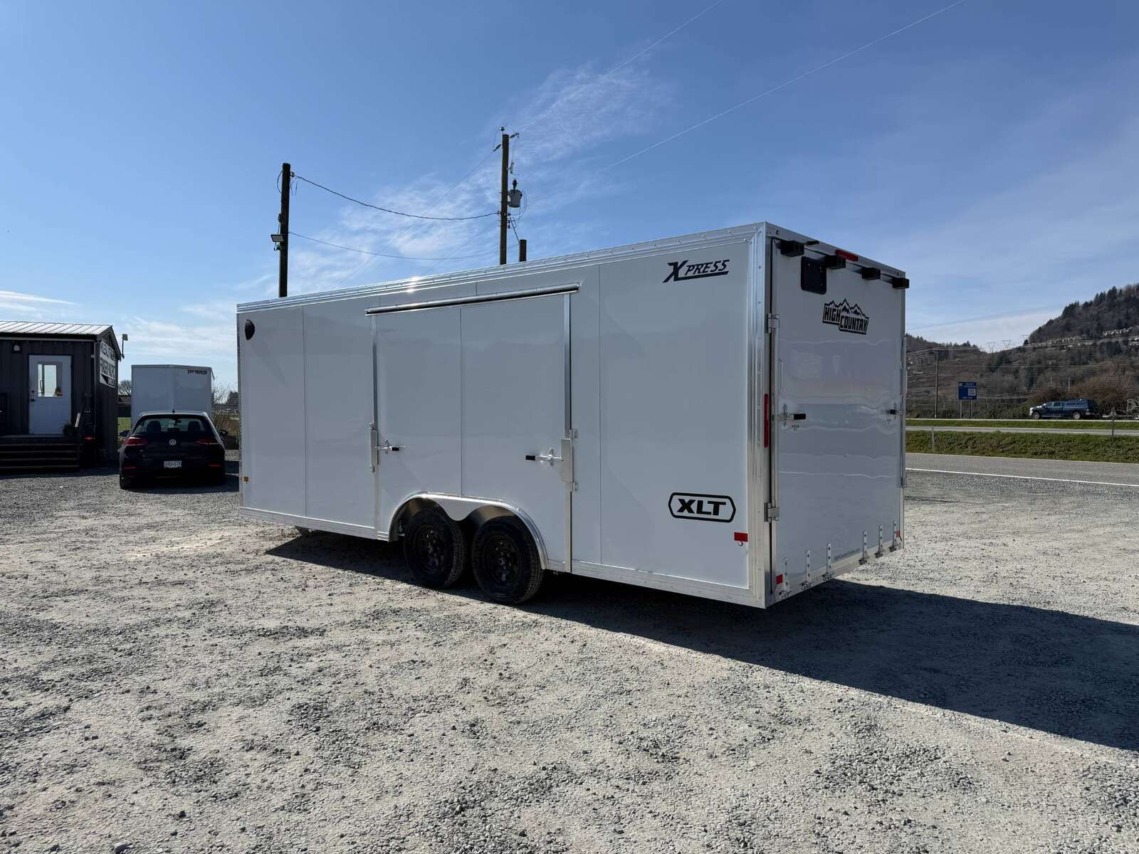 Photo of 2026 Alcom XLT Pro 8.5x20 Car Hauler Enclosed Cargo Trailer w/ Side escape door 7000lb GVW White