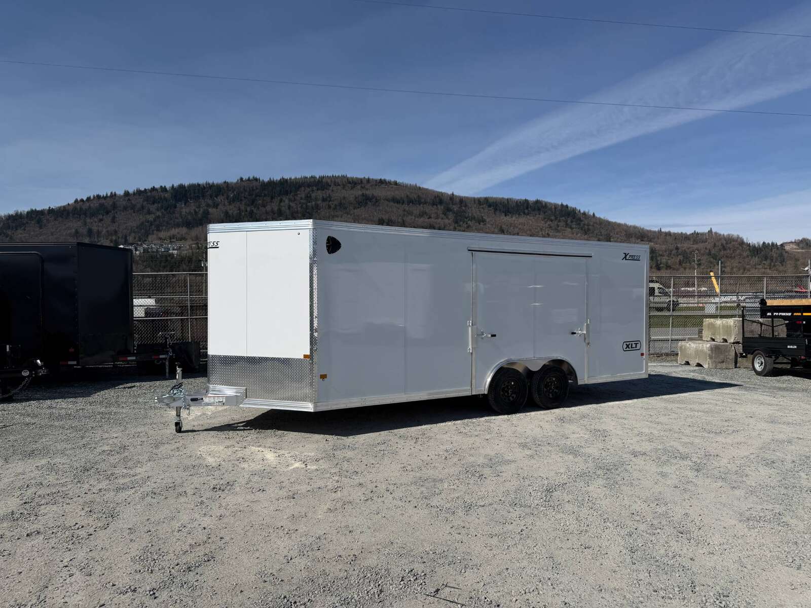 Photo of 2026 Alcom XLT Pro 8.5x20 Car Hauler Enclosed Cargo Trailer w/ Side escape door 7000lb GVW White