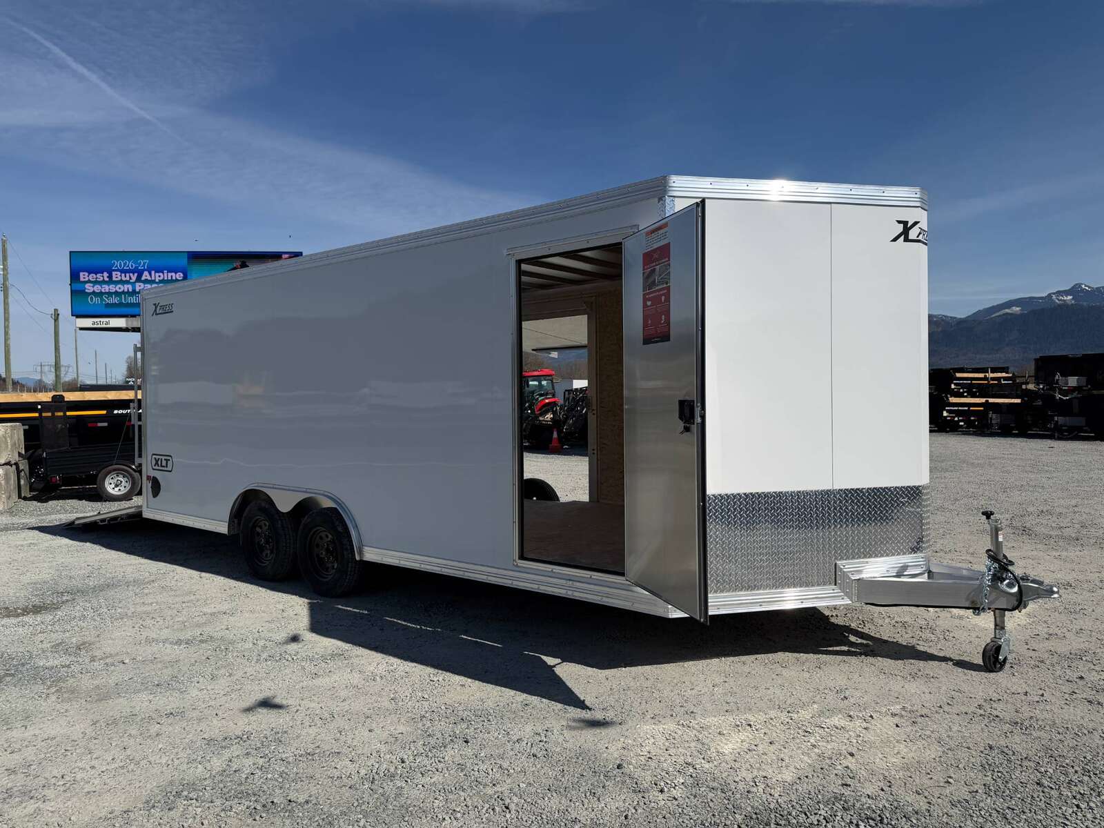 Photo of 2026 Alcom XLT Pro 8.5x20 Car Hauler Enclosed Cargo Trailer w/ Side escape door 7000lb GVW White