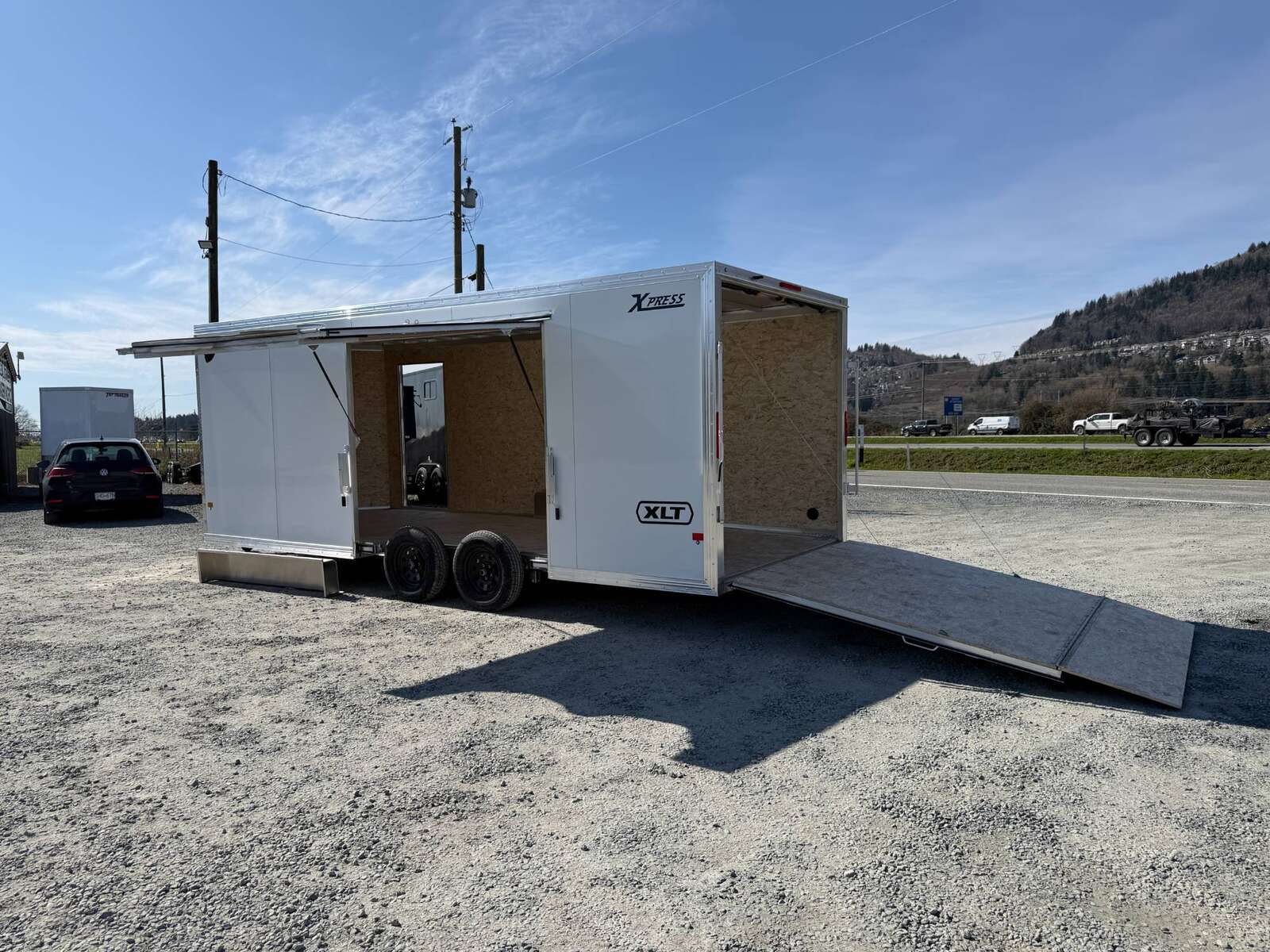 Photo of 2026 Alcom XLT Pro 8.5x20 Car Hauler Enclosed Cargo Trailer w/ Side escape door 7000lb GVW White