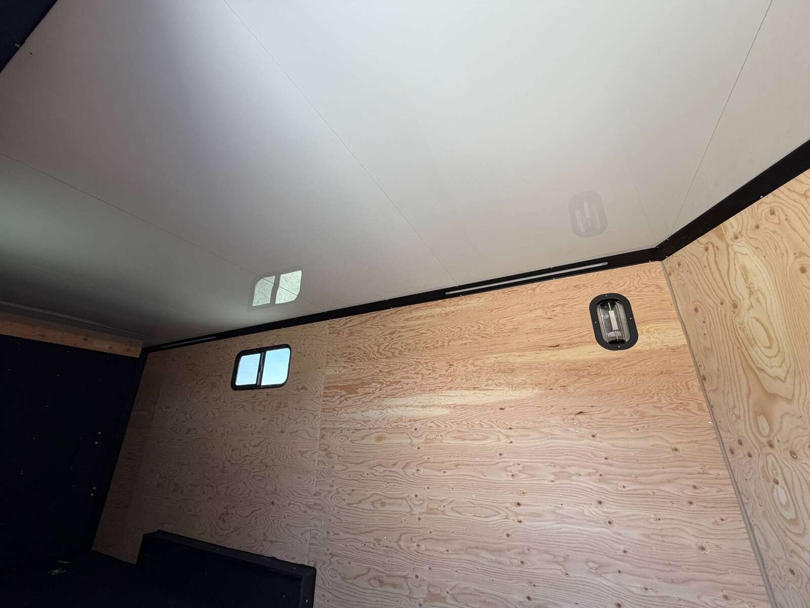 Photo of 2026 Royal 7.5x18 Cargo Enclosed Trailer Insulated Camping Package w/ Black Trim, Side Windows, Ramp Door, White