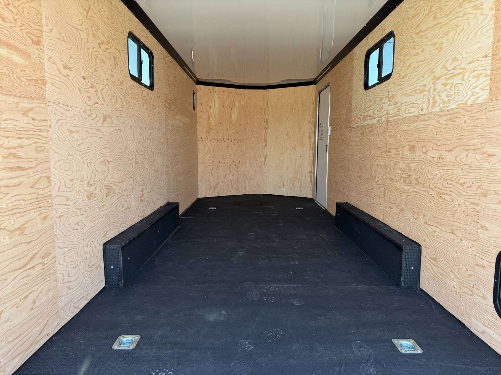 Photo of 2026 Royal 7.5x18 Cargo Enclosed Trailer Insulated Camping Package w/ Black Trim, Side Windows, Ramp Door, White