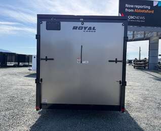Thumbnail Photo of 2026 Royal 7.5X16 V-NOSE RAMP DOOR EXTRA HEIGHT Cargo / Enclosed Trailer Pewter w/ Blackout Package 7700lb GVW (GSR)