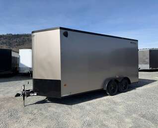 Thumbnail Photo of 2026 Royal 7.5X16 V-NOSE RAMP DOOR EXTRA HEIGHT Cargo / Enclosed Trailer Pewter w/ Blackout Package 7700lb GVW (GSR)