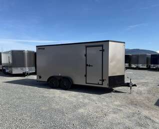 Thumbnail Photo of 2026 Royal 7.5X16 V-NOSE RAMP DOOR EXTRA HEIGHT Cargo / Enclosed Trailer Pewter w/ Blackout Package 7700lb GVW (GSR)