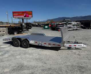 Thumbnail Photo of 2026 Suretrac 7x18 Aluminum Car Hauler Flat Deck Trailer 7000lb GVW w/ Front Shield & Loading Ramps