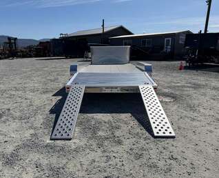Thumbnail Photo of 2026 Suretrac 7x18 Aluminum Car Hauler Flat Deck Trailer 7000lb GVW w/ Front Shield & Loading Ramps