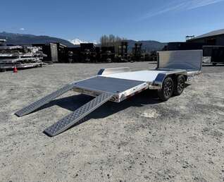 Thumbnail Photo of 2026 Suretrac 7x18 Aluminum Car Hauler Flat Deck Trailer 7000lb GVW w/ Front Shield & Loading Ramps