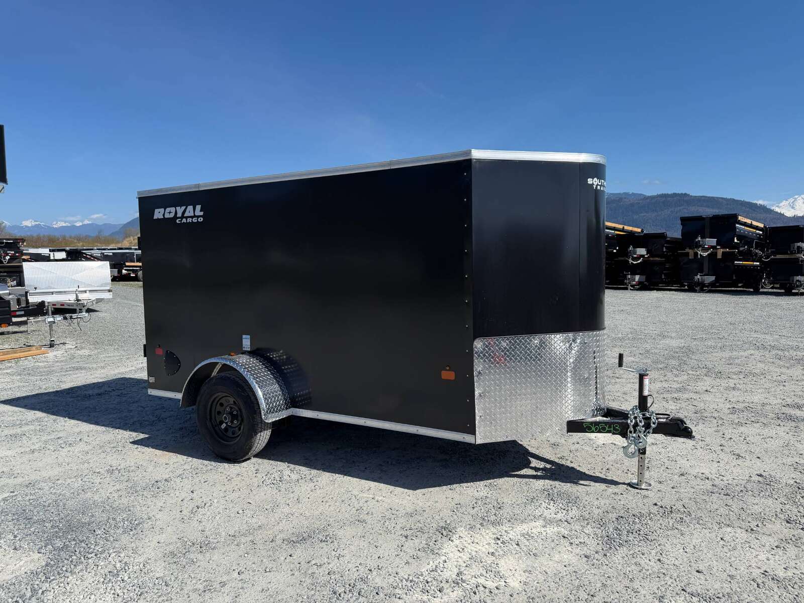Photo of 2026 Royal Cargo 5x10 Cargo Enclosed Trailer V Nose Barn Doors Black