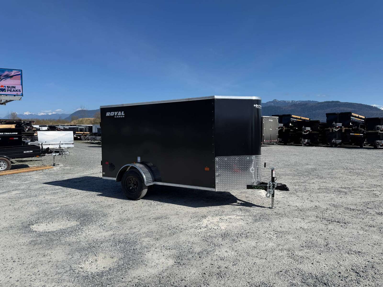 Photo of 2026 Royal Cargo 5x10 Cargo Enclosed Trailer V Nose Barn Doors Black
