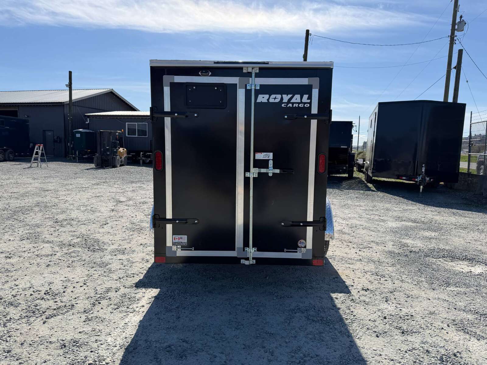Photo of 2026 Royal Cargo 5x10 Cargo Enclosed Trailer V Nose Barn Doors Black
