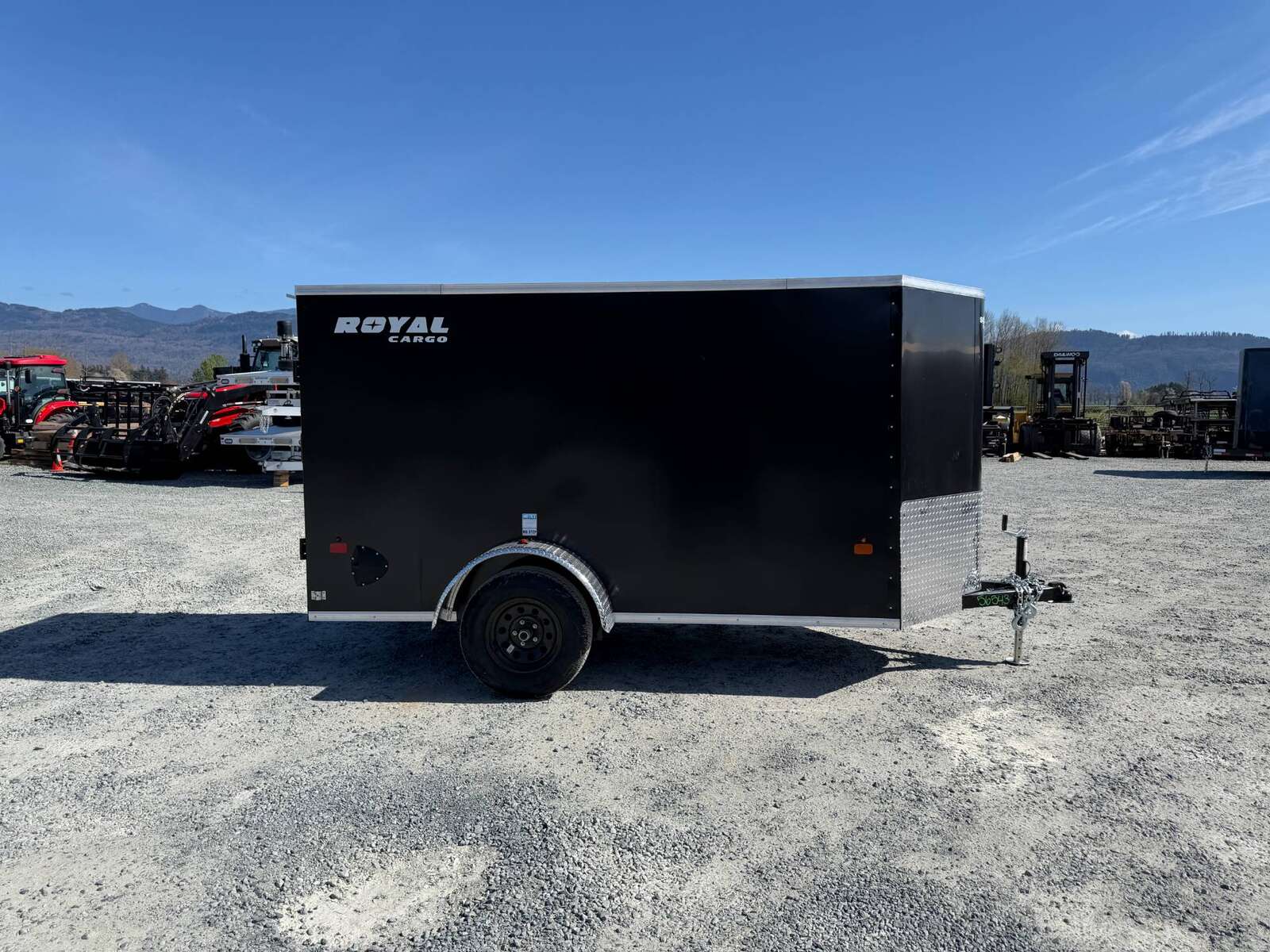Photo of 2026 Royal Cargo 5x10 Cargo Enclosed Trailer V Nose Barn Doors Black