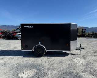 Thumbnail Photo of 2026 Royal Cargo 5x10 Cargo Enclosed Trailer V Nose Barn Doors Black