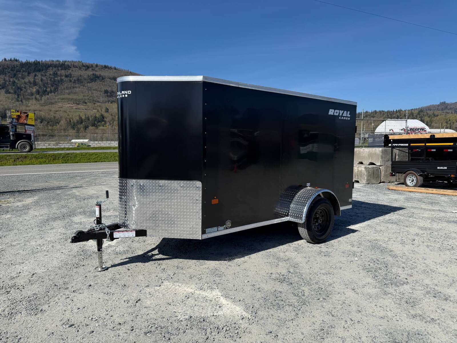 Photo of 2026 Royal Cargo 5x10 Cargo Enclosed Trailer V Nose Barn Doors Black