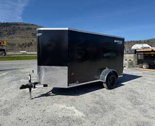 Thumbnail Photo of 2026 Royal Cargo 5x10 Cargo Enclosed Trailer V Nose Barn Doors Black