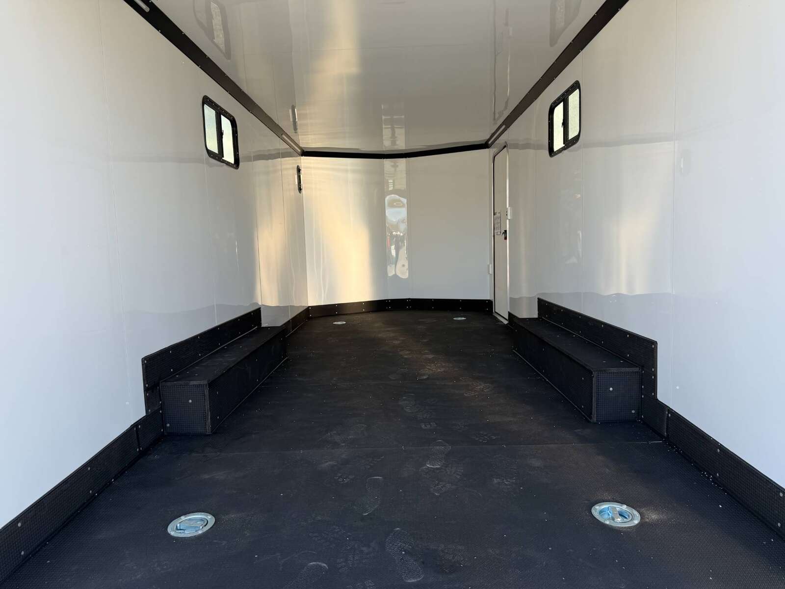 Photo of 2026 Royal 8.5x20 V Nose Cargo Enclosed Trailer Camping Package Blue w/ Blackout Pkg, Insulated, Ramp Door, White Walls, 2x Windows & More!
