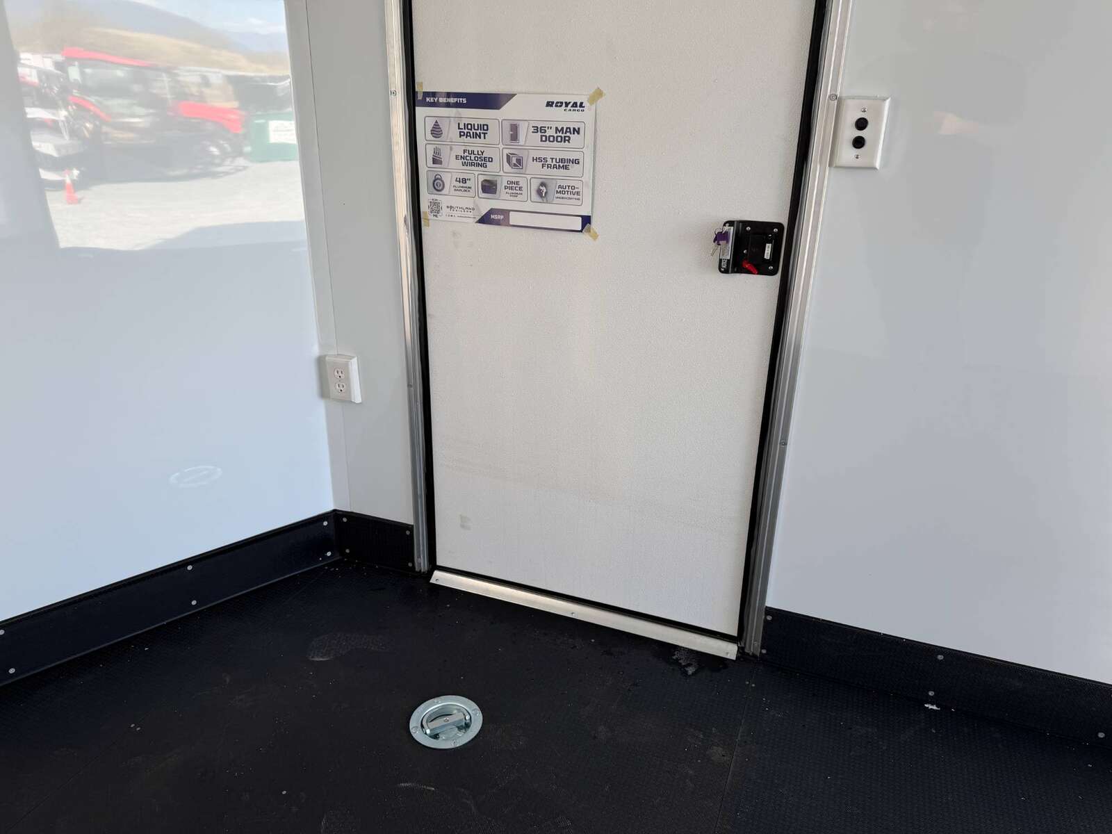 Photo of 2026 Royal 8.5x20 V Nose Cargo Enclosed Trailer Camping Package Blue w/ Blackout Pkg, Insulated, Ramp Door, White Walls, 2x Windows & More!