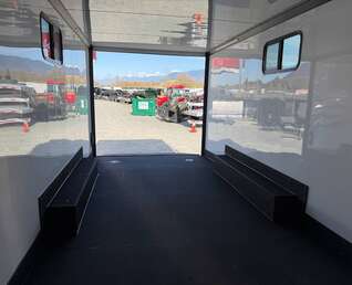 Thumbnail Photo of 2026 Royal 8.5x20 V Nose Cargo Enclosed Trailer Camping Package Blue w/ Blackout Pkg, Insulated, Ramp Door, White Walls, 2x Windows & More!