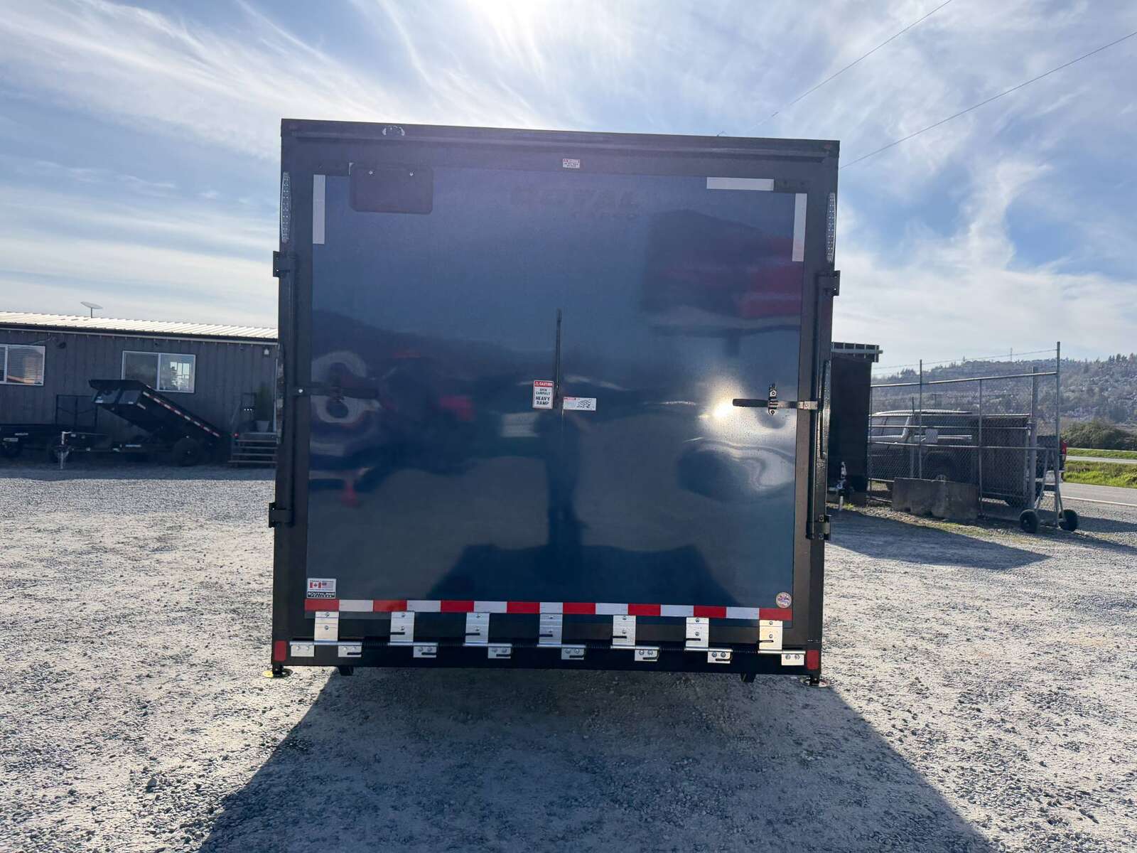 Photo of 2026 Royal 8.5x20 V Nose Cargo Enclosed Trailer Camping Package Blue w/ Blackout Pkg, Insulated, Ramp Door, White Walls, 2x Windows & More!