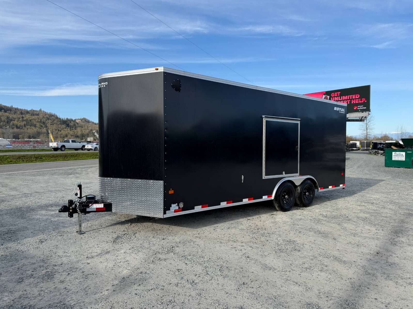 Photo of 2026 Royal Cargo 8.5x20 SIDE ESCAPE DOOR +V Nose 11,400lb Cargo / Enclosed Trailer Car Hauler Extra Height Ramp Door Black (GSR)