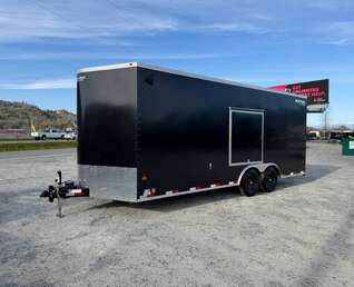 Thumbnail Photo of 2026 Royal Cargo 8.5x20 SIDE ESCAPE DOOR +V Nose 11,400lb Cargo / Enclosed Trailer Car Hauler Extra Height Ramp Door Black (GSR)