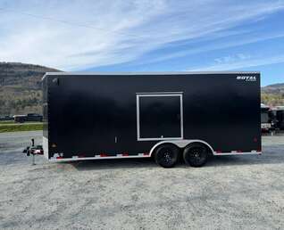 Thumbnail Photo of 2026 Royal Cargo 8.5x20 SIDE ESCAPE DOOR +V Nose 11,400lb Cargo / Enclosed Trailer Car Hauler Extra Height Ramp Door Black (GSR)