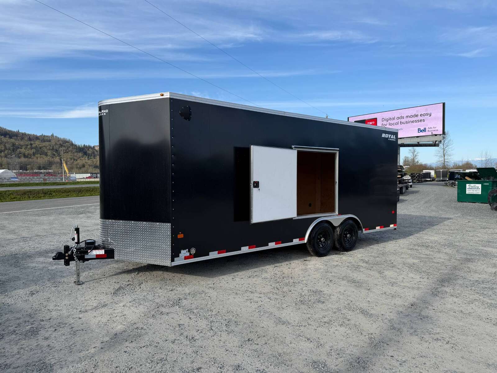 Photo of 2026 Royal Cargo 8.5x20 SIDE ESCAPE DOOR +V Nose 11,400lb Cargo / Enclosed Trailer Car Hauler Extra Height Ramp Door Black (GSR)