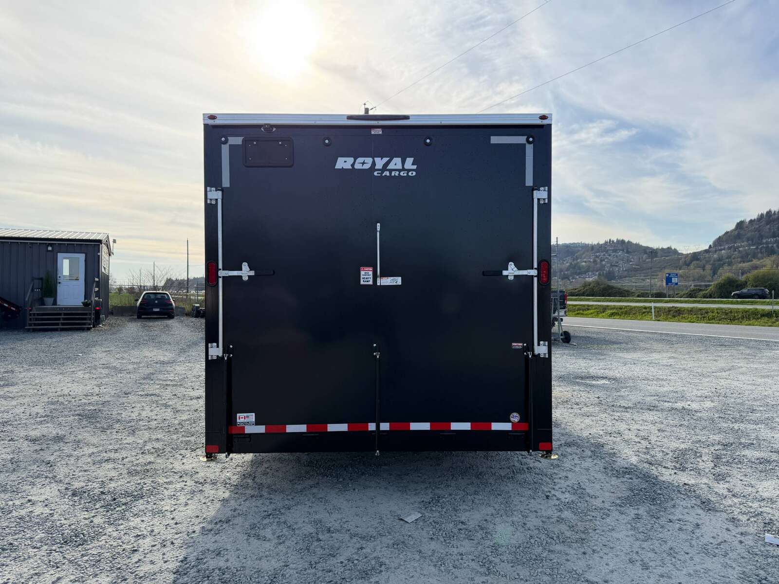 Photo of 2026 Royal Cargo 8.5x20 SIDE ESCAPE DOOR +V Nose 11,400lb Cargo / Enclosed Trailer Car Hauler Extra Height Ramp Door Black (GSR)