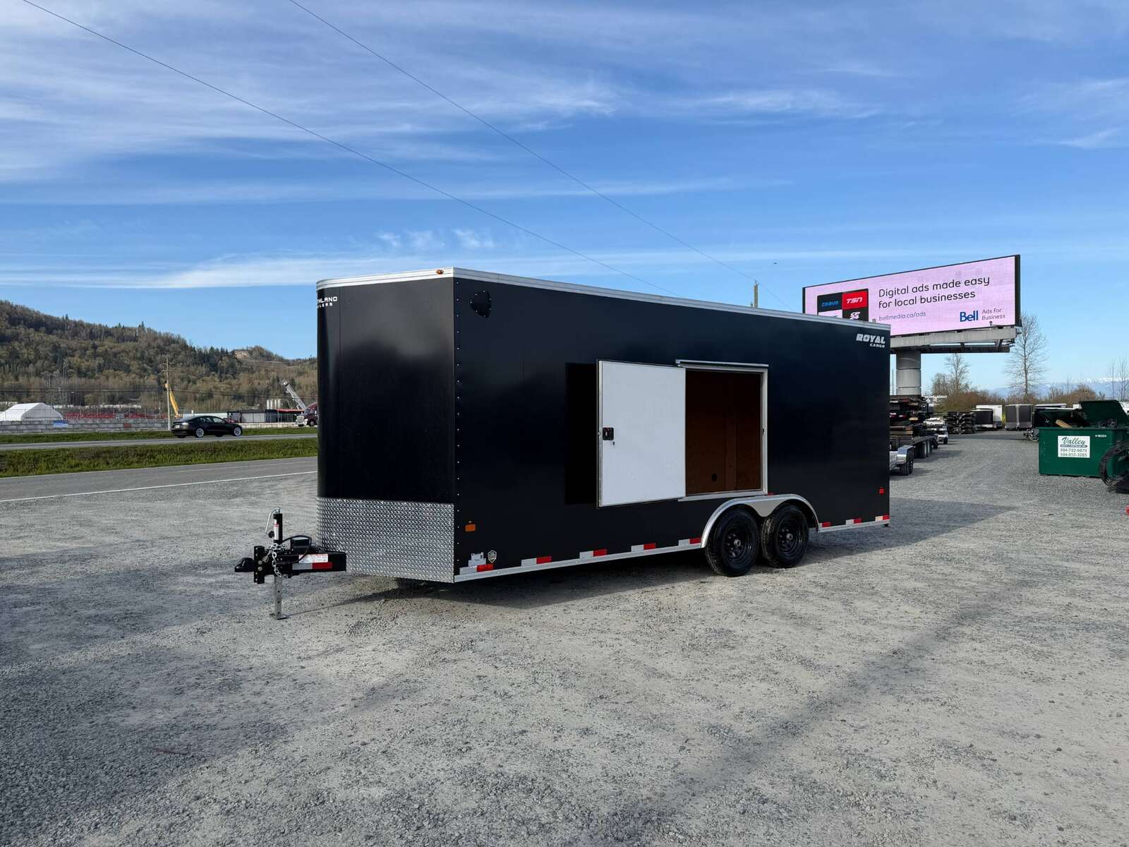 Photo of 2026 Royal Cargo 8.5x20 SIDE ESCAPE DOOR +V Nose 11,400lb Cargo / Enclosed Trailer Car Hauler Extra Height Ramp Door Black (GSR)