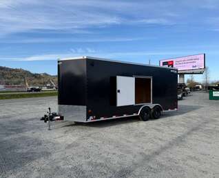 Thumbnail Photo of 2026 Royal Cargo 8.5x20 SIDE ESCAPE DOOR +V Nose 11,400lb Cargo / Enclosed Trailer Car Hauler Extra Height Ramp Door Black (GSR)