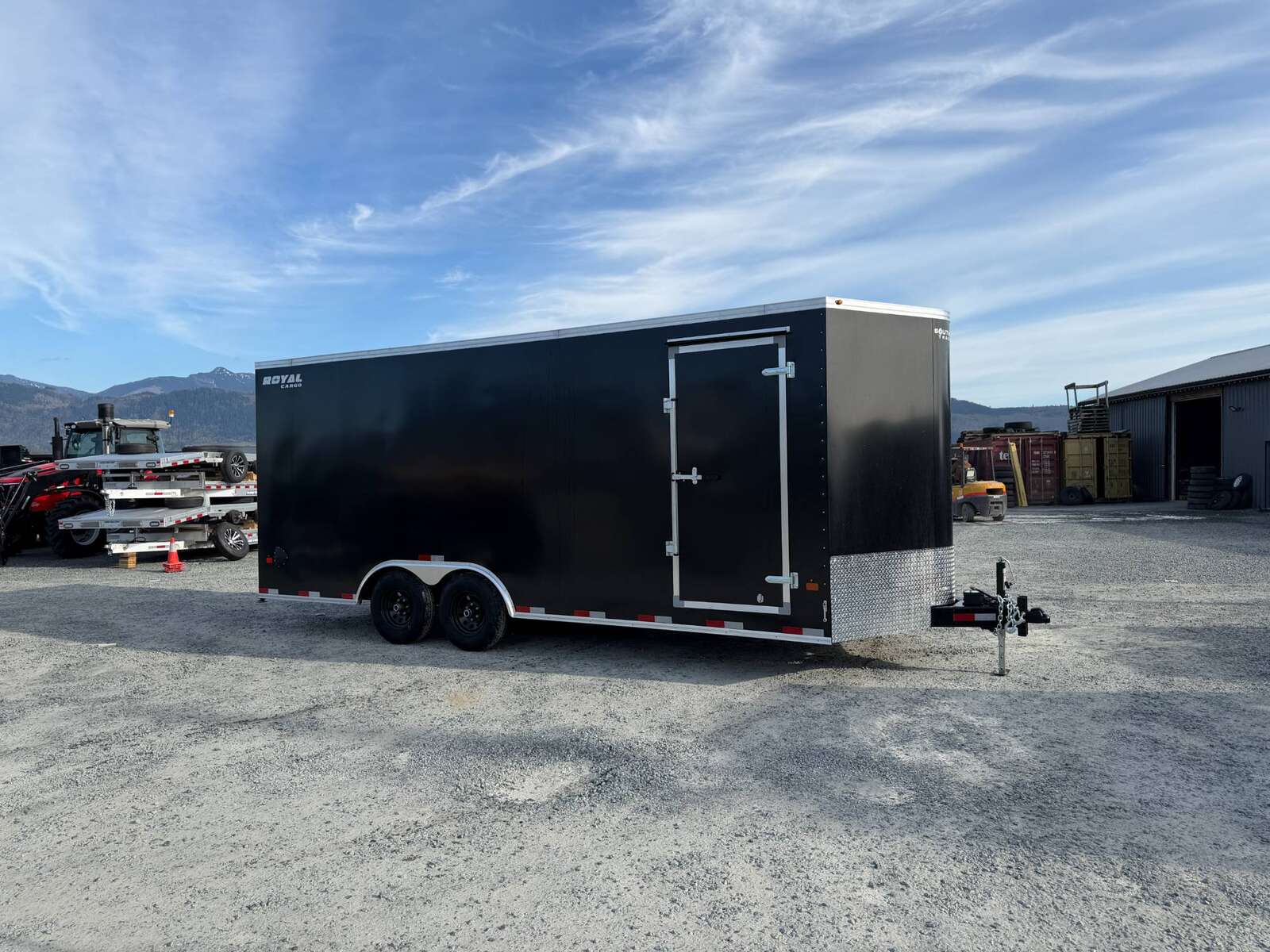 Photo of 2026 Royal Cargo 8.5x20 SIDE ESCAPE DOOR +V Nose 11,400lb Cargo / Enclosed Trailer Car Hauler Extra Height Ramp Door Black (GSR)