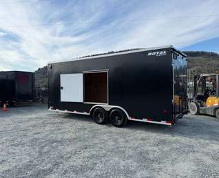 Thumbnail Photo of 2026 Royal Cargo 8.5x20 SIDE ESCAPE DOOR +V Nose 11,400lb Cargo / Enclosed Trailer Car Hauler Extra Height Ramp Door Black (GSR)