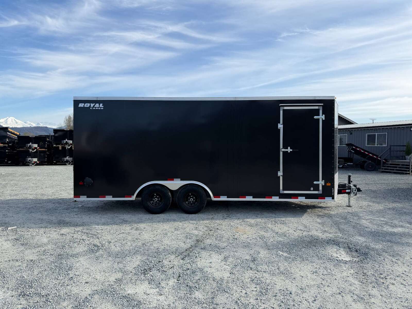 Photo of 2026 Royal Cargo 8.5x20 SIDE ESCAPE DOOR +V Nose 11,400lb Cargo / Enclosed Trailer Car Hauler Extra Height Ramp Door Black (GSR)