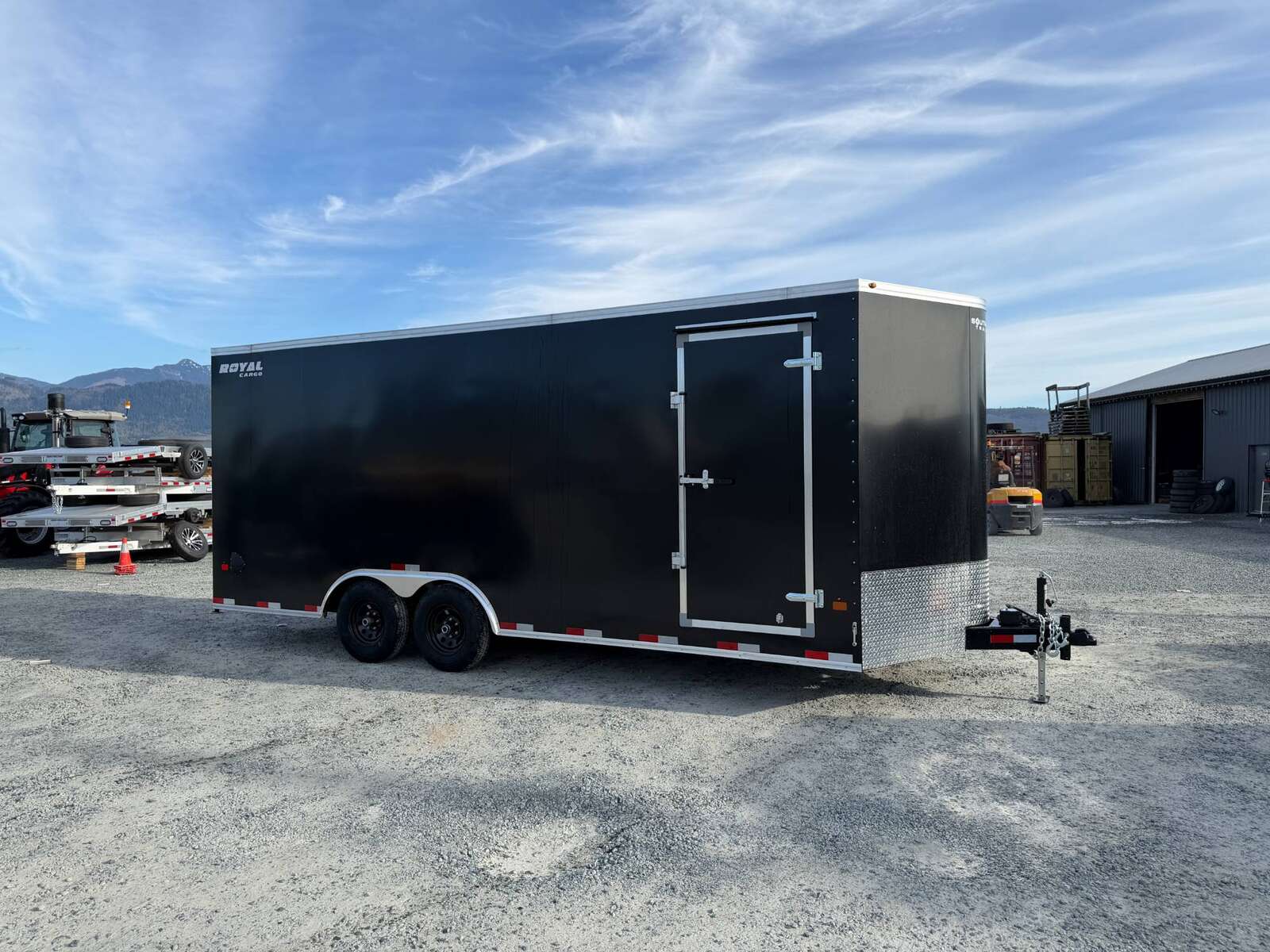 Photo of 2026 Royal Cargo 8.5x20 SIDE ESCAPE DOOR +V Nose 11,400lb Cargo / Enclosed Trailer Car Hauler Extra Height Ramp Door Black (GSR)