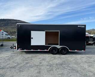 Thumbnail Photo of 2026 Royal Cargo 8.5x20 SIDE ESCAPE DOOR +V Nose 11,400lb Cargo / Enclosed Trailer Car Hauler Extra Height Ramp Door Black (GSR)